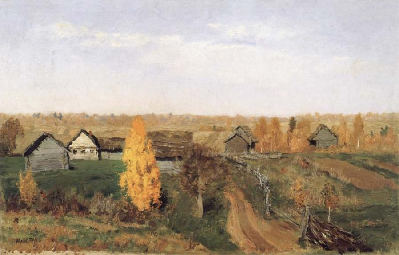 Levitan, Isaak Golden Autumn-village and small town oil painting picture
